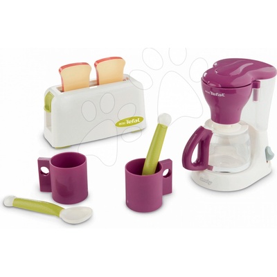Smoby Tefal Toaster s kávovarem s dvěma šálky a lžičkami
