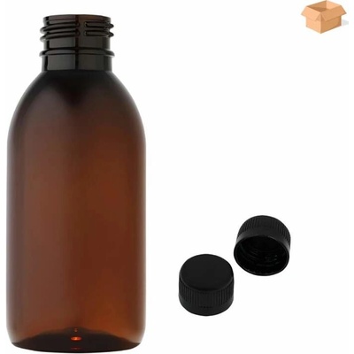 Tera plastová lahvička hnědás černým uzávěrem 150 ml 260 ks