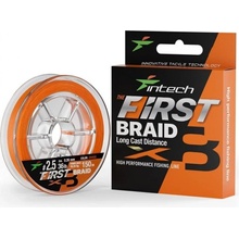 Intech First Šnúra Braided Line Braid X8 Orange 150m 0,235mm 13,61kg