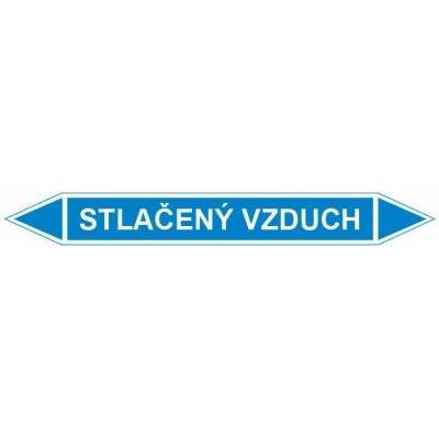 Šipka pro značení potrubí - STLAČENÝ VZDUCH, 212 x 26 mm, aršík 5 ks