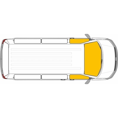 IDEATERMICA Vnútorné termoclony pre VW T6 od roku výroby 2015 s komfortným obložením KR+DR - druhá akosť Varianta: Predná časť