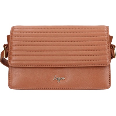 Lagen dámská kožená crossbody kabelka Livia koňak