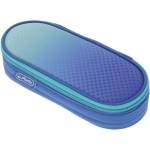 Herlitz Ученически несесер празен, твърд, 1 цип, овална форма, Dip Dye Blue/Turquoise - Herlitz