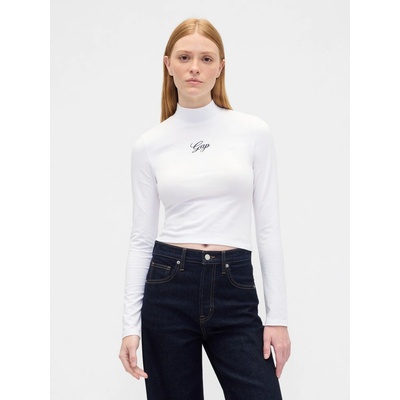 GAP Crop tričko s logom Biela