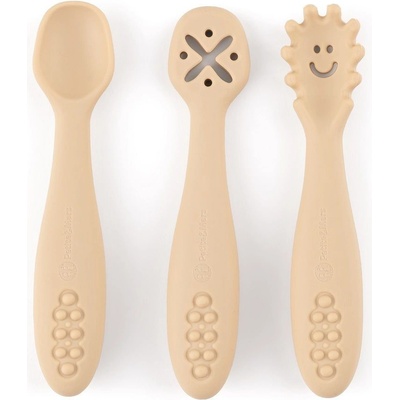 Petite&mars Set silikonových tréninkových lžiček Take&Match 6m+ Desert Sand – Zboží Dáma