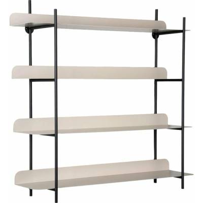 PT LIVING Reina Cuatro police černá/šedá 60 cm, 60 cm, 16 cm