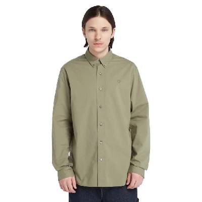 Риза с дълъг ръкав Timberland Solid Poplin long sleeve shirt - Green (Cassel Earth)