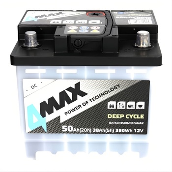 Image 1 of 4MAX Deep Cycle 50Ah 350Wh right+ (BAT50)