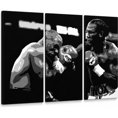 Ručne maľovaný POP Art obraz Tyson vs. Lewis - 90x60 cm