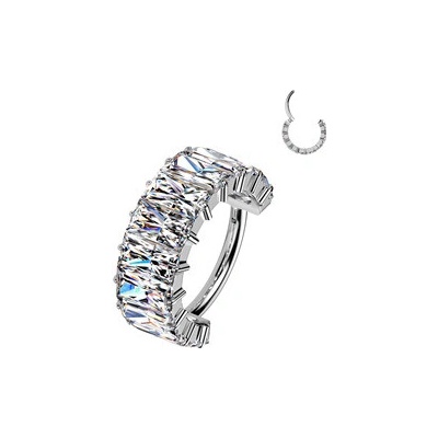 Šperky4U Segment kruh piercing Titan TIT1545-08