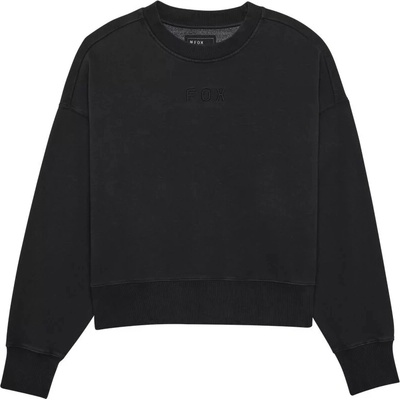 Fox Womens Wordmark Oversized Crew Pullover black