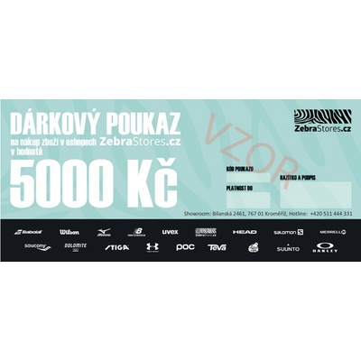 Dárkový poukaz v hodnotě 5000 Kč
