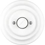 Bohemia Design - Порцеланов ретро ротационен димер с рамка 250V/10A бял (BF0010)