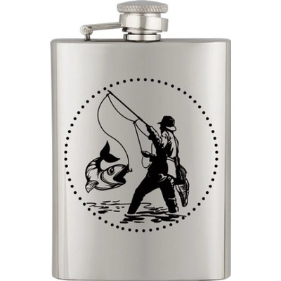 Placatka Albainox Barbaric 8 Oz. s motivem rybáře