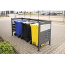 Westmann Planum 3 kovový box na odpadkové koše 3 x 240L 240 x 80 x 120 cm, antracit