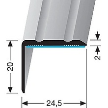 Küberit Schodový profil Černá F16 24,5x20mm