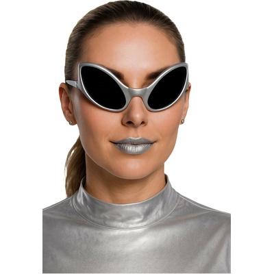 Guirca Alien stříbrné párty brýle