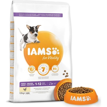 IAMS Dog Puppy Small & Medium Chicken 12 kg