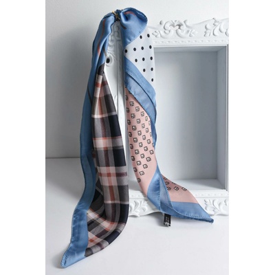 Peca del Sol Patchwork Blue čtvercový vzorovaný šátek dámský