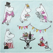 Moomin Ubrousky Kestit 20ks mátové 33x33cm