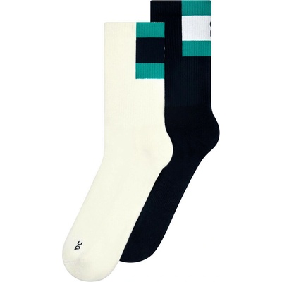 On Courtside Sock High 2-pack Ivory Midnight