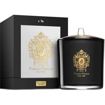 Tiziana Terenzi Almond Vanilla Black Glass Candle ароматна свещ с дървен фитил унисекс 1000 гр