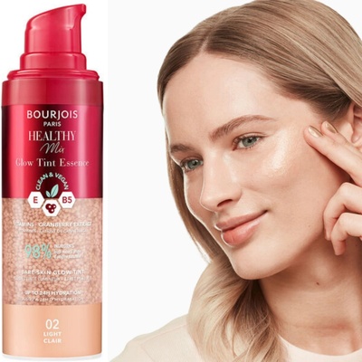 Bourjois Paris Healthy Mix Clean & Vegan Glow Tint Essence hydratační a tónující esence 02 Light 30 ml