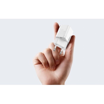 Baseus Захранване за ел. мрежа с USB-C изход с технология за бързо зареждане (бял) - Baseus GaN 3 Fast Charger 1C 30W (CCGN010102) (CCGN010102)