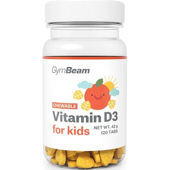 GymBeam Vitamin D3 for Kids таблетки за дъвчене за деца вкус Orange 74 гр