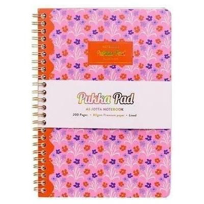 PUKKA Spirálový sešit Floral Jotta Notebook mix barev A5 linkovaný