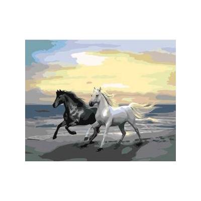 Smart Flamingo Creative set Flamingo Line Painting by numbers 40x50cm Horses (FSY246)