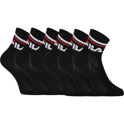 Fila ponožky Quarter Socks 6-pack black