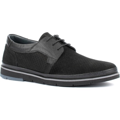 Мъжки обувки от естествена кожа набук с перфорация