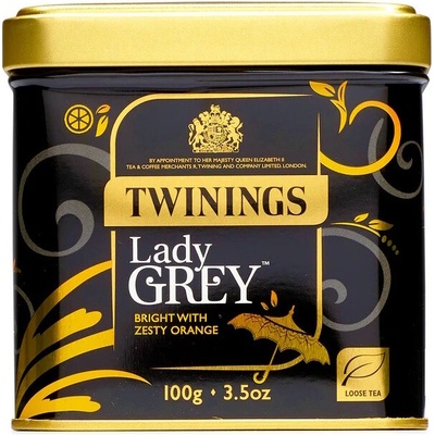 Twinings Černý čaj LADY GREY plechovka 100 g