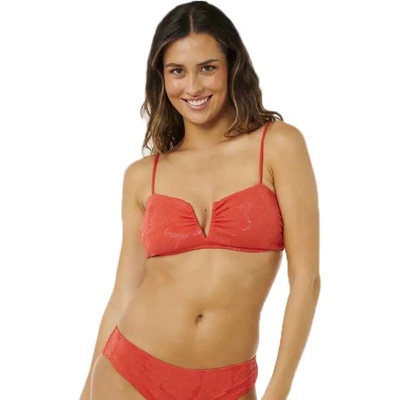 Rip Curl Oasis Multi Fit Bandeau bikini top - Red (Red)