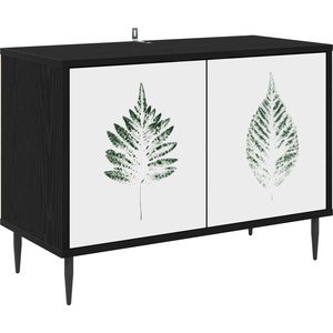 vidaXL ТВ шкаф HANAU 69 x 33 x 50, 5 см Черен дъб Инженерна дървесина (8007025)