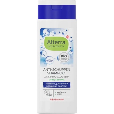 Alterra Natur kosmetik Šampon proti lupům Zinek a aloe vera 200 ml