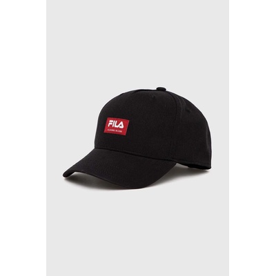 Fila Памучна шапка с козирка Fila в черно с апликация (FCU0023.SS23)