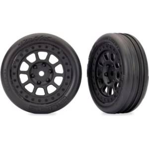 Traxxas колело 2.2", джанта черна, гума Alias ribbed (2) (Bandit предни)