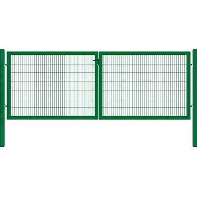 EKOfence Brána 2kr. OPTIM ZnPVC 3600x1250mm, zelená 16405