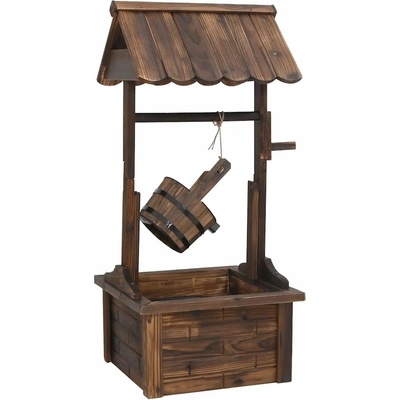 Zahradní fontána s čerpadlem studna 57x50x112 cm masivní jedle – Zboží Dáma