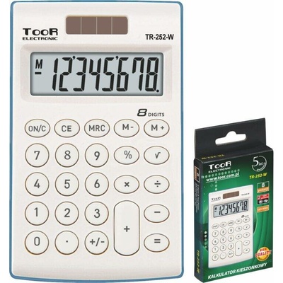 TooR kalkulačka KW TR-252-W 8 míst bílá 120-1418