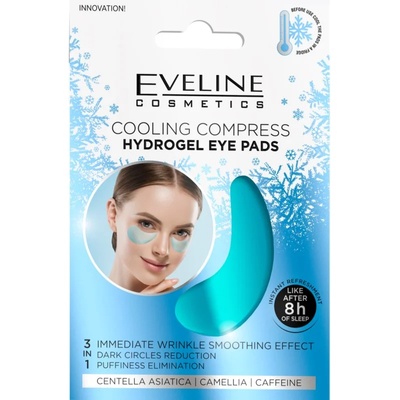Eveline Cosmetics Hydra Expert хидрогелова маска за зоната около очите с охлаждащ ефект 2 бр