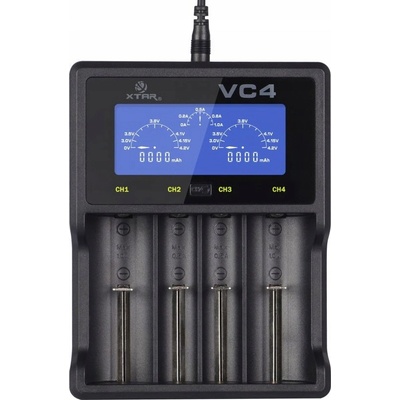 Nabíječka Xtar 198407720 4 16340, 17670, 18350, 18500, 18650, 25500, 26650, AA, AAA, C (R14), D (R20) – Zboží Živě