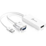 j5create Адаптер j5create - JDA214, VGА/USB/HDMI, бял (J5-JDA214)