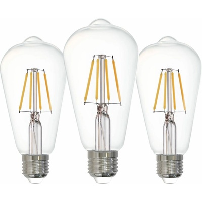 EGLO LM-E27-LED ST64 4W číra 2700K 3ks 11346