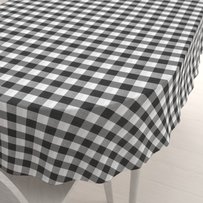 Biante oválny obrus Rebeka RE-010 Sivo-biela kocka veľká 130x180cm