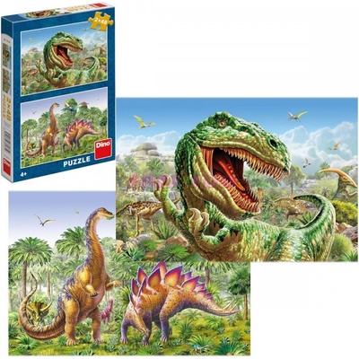 Dudlu Souboj dinosaurů 2x48 dílků
