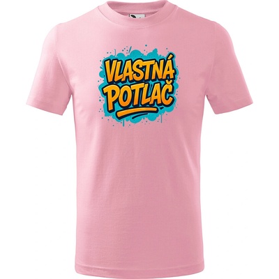 Handel detské tričko s vlastnou potlačou ružová