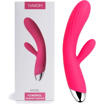 Image 1 of SVAKOM Angel - водоустойчива вибратор с загряване и клиторен стимулатор (червен)